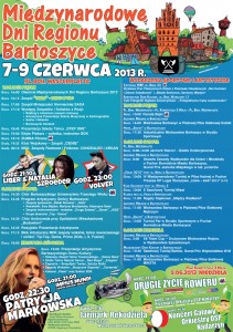 Plakat Dni Bartoszyc 2013 r.