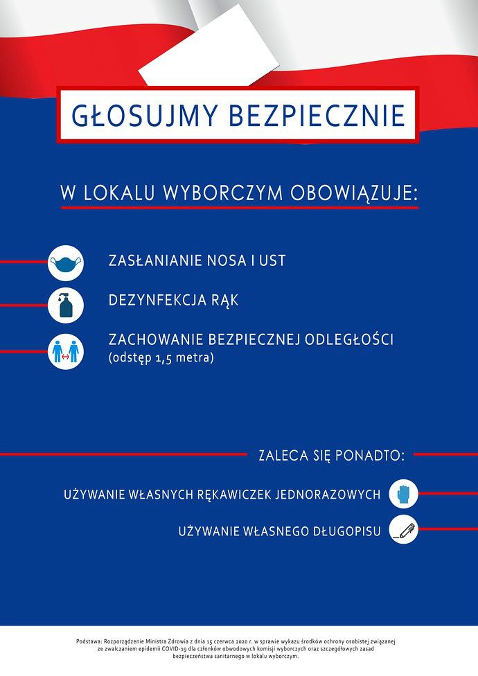 Plakat Głosujmy Bezpiecznie