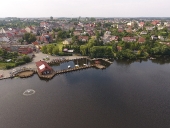 Molo spacerowe wraz z amfiteatrem z lotu ptaka