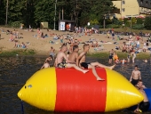 Dmuchańce - poduszka,ciężko się na nią wdrapać.