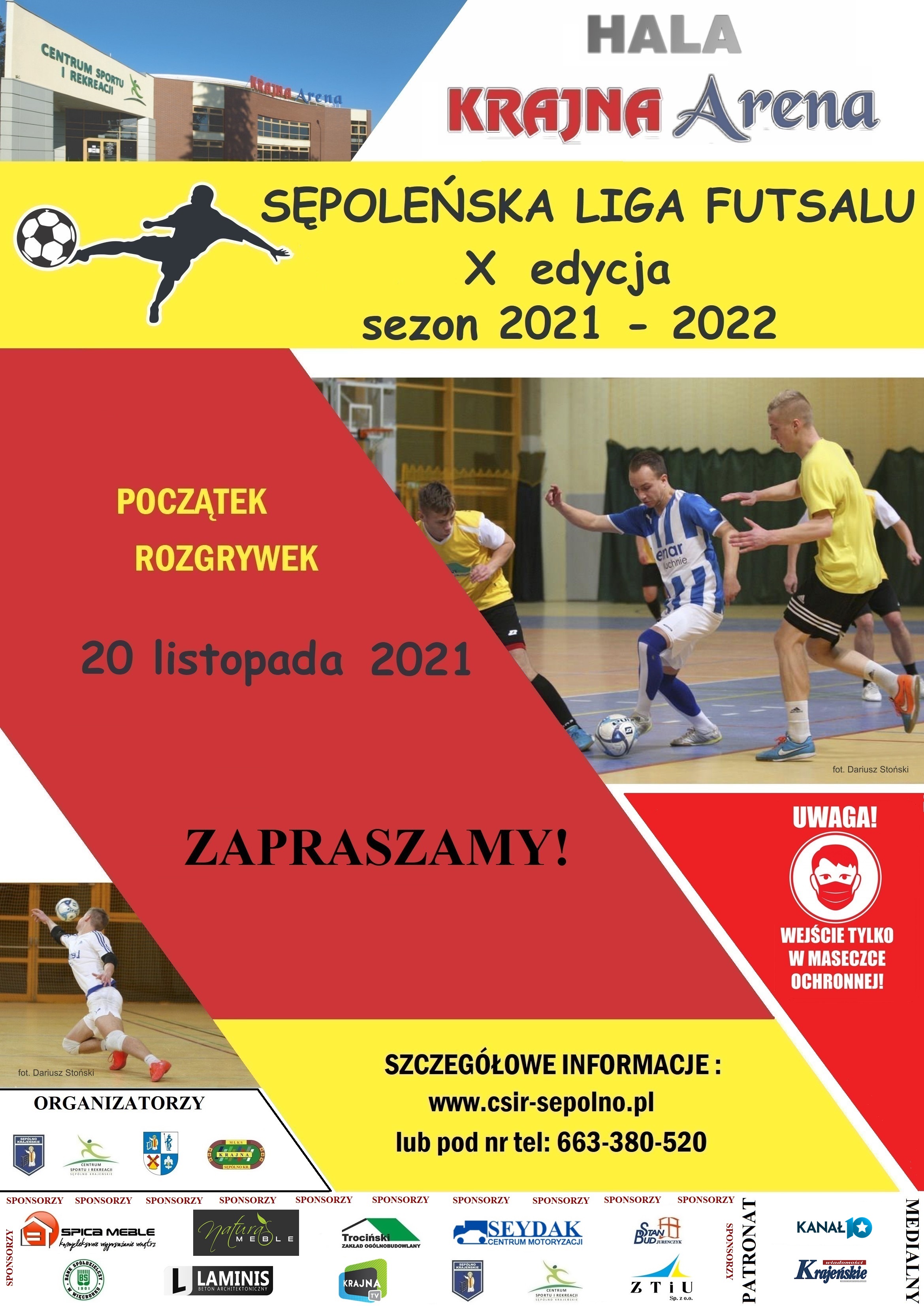Plakat Sępoleńska Liga Futsalu 1 2021