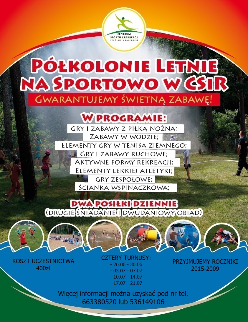plakat półkolonie letnie 2023