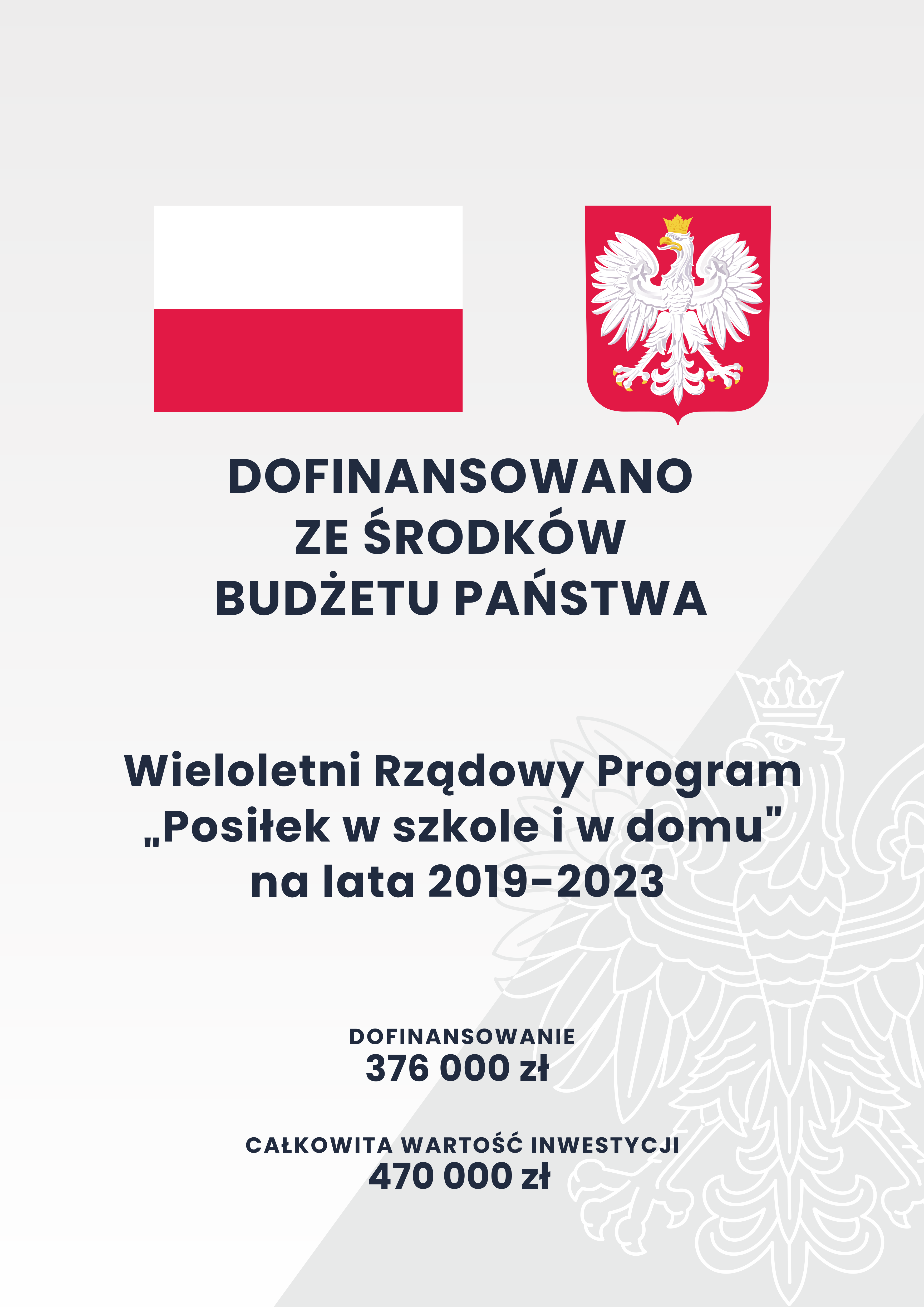 Wieloletni Rządowy Program Posiłek w szkole i w domu na lata 2019-2023