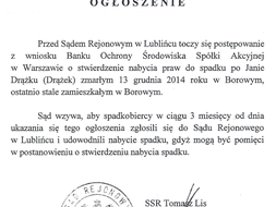 Obrazek - Ogłoszenie