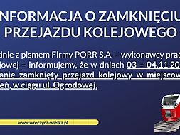Obrazek - Zamknięcie przejazdu kolejowego