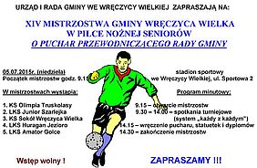 Obrazek - XIV MISTRZOSTWA GMINY WRĘCZYCA WIELKA W PIŁCE NOŻNEJ SENIORÓW O PUCHAR PRZEWODNICZĄCEGO RADY GMINY