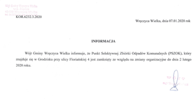 Obrazek - Kurenda PSZOK