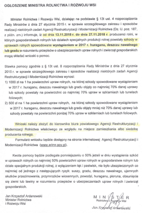 Obrazek - Ogłoszenie Ministra